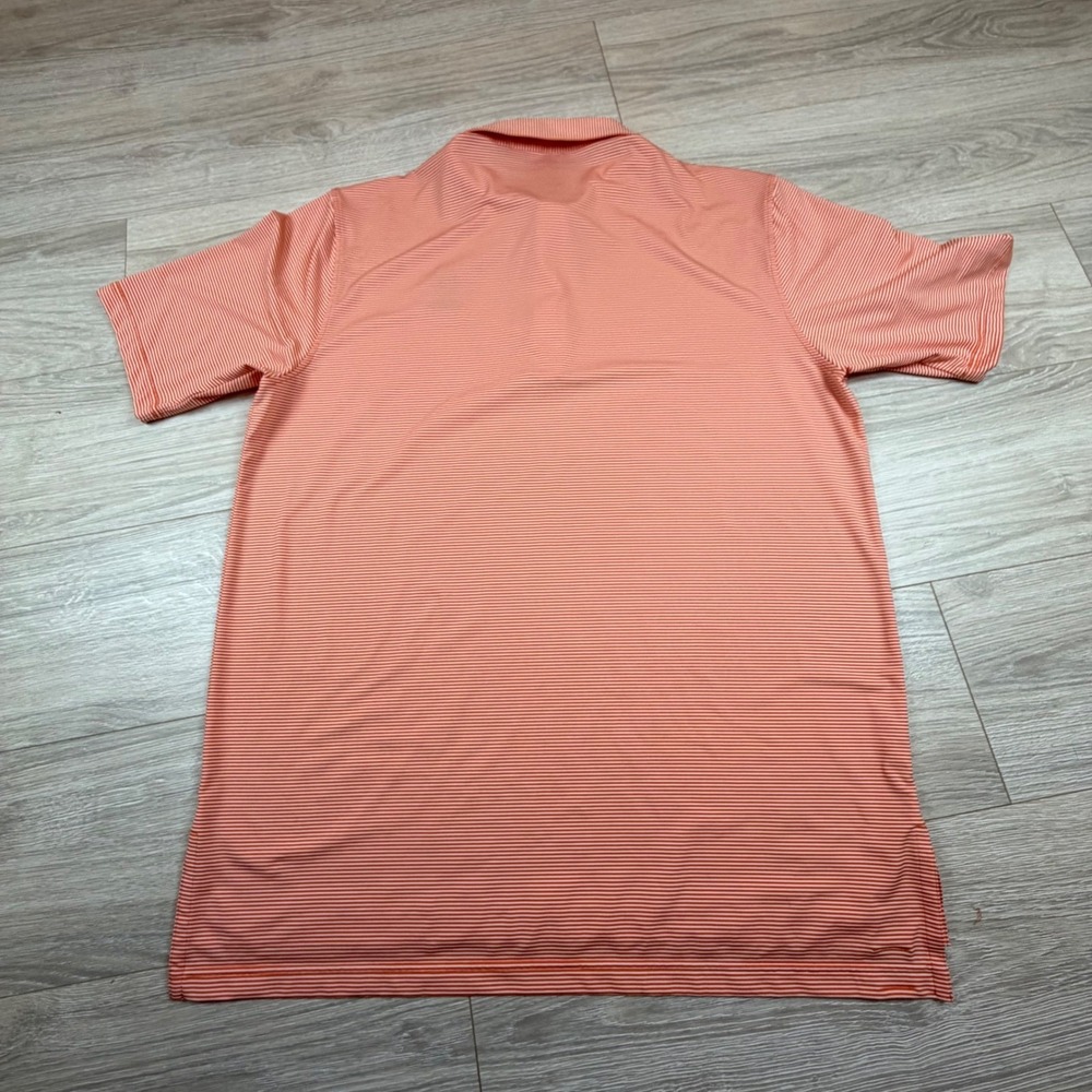 Turtleson Mens XL Orange White Stripe Golf Polo Shirt Bonita National - Picture 8 of 8